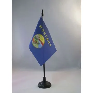DRAPEAU DE TABLE MONTANA 15x10cm - PETIT DRAPEAUX DE BUREAU ETAT AMÉRICAIN - USA - ETATS-UNIS 10 x 15 cm