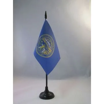 DRAPEAU DE TABLE NEBRASKA 15x10cm - PETIT DRAPEAUX DE BUREAU ETAT AMÉRICAIN - USA - ETATS-UNIS 10 x 15 cm