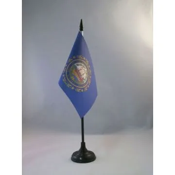 DRAPEAU DE TABLE NEW HAMPSHIRE 15x10cm - PETIT DRAPEAUX DE BUREAU ETAT AMÉRICAIN - USA - ETATS-UNIS 10 x 15 cm