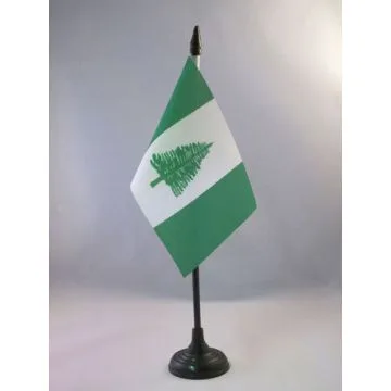 DRAPEAU DE TABLE ÎLE NORFOLK 15x10cm - PETIT DRAPEAUX DE BUREAU AUSTRALIEN - AUSTRALIE 10 x 15 cm