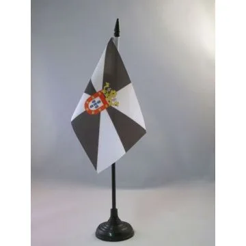 DRAPEAU DE TABLE CEUTA 15x10cm - PETIT DRAPEAUX DE BUREAU ESPAGNOL - ESPAGNE 10 x 15 cm
