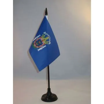 DRAPEAU DE TABLE MELILLA 15x10cm - PETIT DRAPEAUX DE BUREAU ESPAGNOL - ESPAGNE 10 x 15 cm