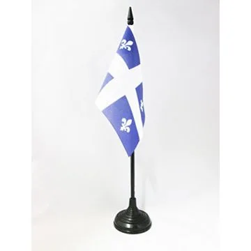 DRAPEAU DE TABLE QUÉBEC 15x10cm - PETIT DRAPEAUX DE BUREAU QUÉBÉCOIS - CANADA 10 x 15 cm
