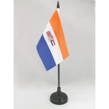 DRAPEAU DE TABLE AFRIQUE DU SUD ANCIEN 15x10cm - PETIT DRAPEAUX DE BUREAU SUD AFRICAIN 10 x 15 cm