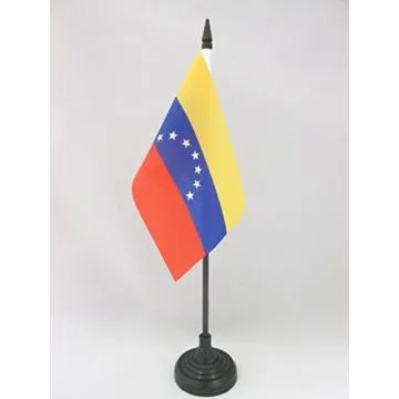 DRAPEAU DE TABLE VENEZUELA ANCIEN 15x10cm - PETIT DRAPEAUX DE BUREAU VÉNÉZUELIEN 10 x 15 cm