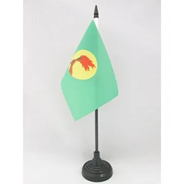 DRAPEAU DE TABLE ZAÏRE 15x10cm - PETIT DRAPEAUX DE BUREAU ZAÏROIS 10 x 15 cm