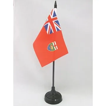 DRAPEAU DE TABLE MANITOBA 15x10cm - PETIT DRAPEAUX DE BUREAU CANADIEN - CANADA 10 x 15 cm