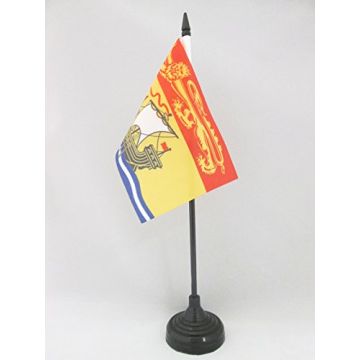 DRAPEAU DE TABLE NOUVEAU-BRUNSWICK 15x10cm - PETIT DRAPEAUX DE BUREAU CANADIEN - CANADA 10 x 15 cm