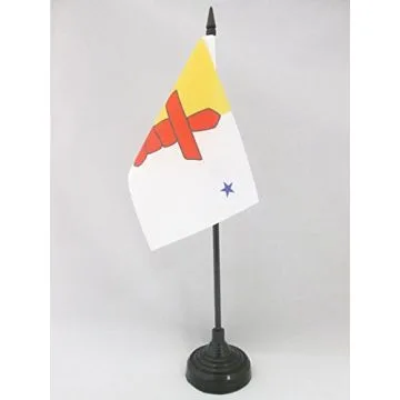 DRAPEAU DE TABLE NUNAVUT 15x10cm - PETIT DRAPEAUX DE BUREAU CANADIEN - CANADA 10 x 15 cm