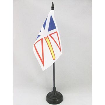 DRAPEAU DE TABLE TERRE-NEUVE-ET-LABRADOR 15x10cm - PETIT DRAPEAUX DE BUREAU CANADIEN - CANADA 10 x 15 cm