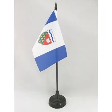 DRAPEAU DE TABLE TERRITOIRES DU NORD-OUEST 15x10cm - PETIT DRAPEAUX DE BUREAU CANADIEN - CANADA 10 x 15 cm