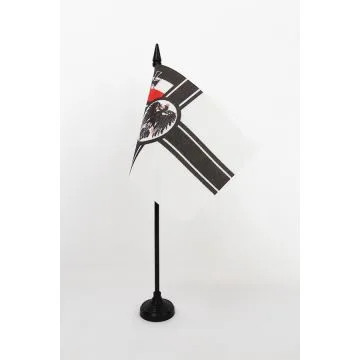 DRAPEAU DE TABLE ALLEMAGNE WWI 15x10cm - PETIT DRAPEAUX DE BUREAU ALLEMAND DE GUERRE 10 x 15 cm