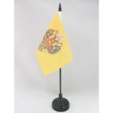 DRAPEAU DE TABLE RUSSIE WWI 15x10cm - PETIT DRAPEAUX DE BUREAU RUSSE 10 x 15 cm