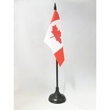 DRAPEAU DE TABLE CANADA 15x10cm - PETIT DRAPEAUX DE BUREAU CANADIEN 10 x 15 cm