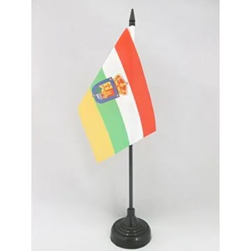 DRAPEAU DE TABLE LA RIOJA 15x10cm - PETIT DRAPEAUX DE BUREAU DE LA RIOJA - ESPAGNE 10 x 15 cm