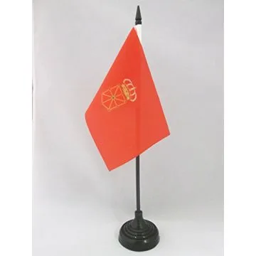 DRAPEAU DE TABLE NAVARRE 15x10cm - PETIT DRAPEAUX DE BUREAU DE NAVARRA - ESPAGNE 10 x 15 cm