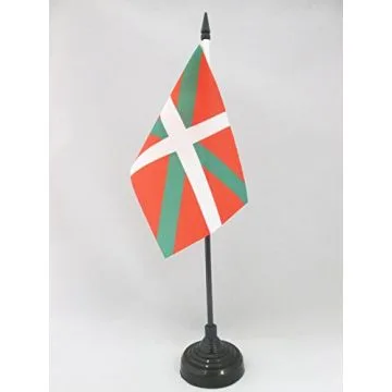 DRAPEAU DE TABLE PAYS BASQUE 15x10cm - PETIT DRAPEAUX DE BUREAU BASQUE 10 x 15 cm