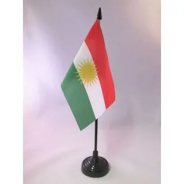 DRAPEAU DE TABLE KURDISTAN 15x10cm - PETIT DRAPEAUX DE BUREAU KURD 10 x 15 cm
