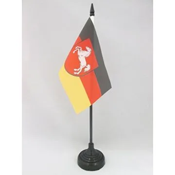 DRAPEAU DE TABLE BASSE-SAXE 15x10cm - PETIT DRAPEAUX DE BUREAU NIEDERSACHSEN - LAND ALLEMAGNE 10 x 15 cm