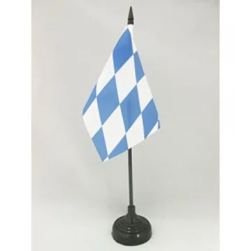 DRAPEAU DE TABLE BAVIÈRE 15x10cm - PETIT DRAPEAUX DE BUREAU BAVAROIS - ALLEMAGNE 10 x 15 cm