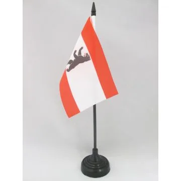 DRAPEAU DE TABLE BERLIN 15x10cm - PETIT DRAPEAUX DE BUREAU BERLINOIS - ALLEMAGNE 10 x 15 cm