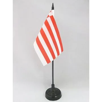 DRAPEAU DE TABLE BRÊME 15x10cm - PETIT DRAPEAUX DE BUREAU BREMEN - LAND ALLEMAGNE 10 x 15 cm