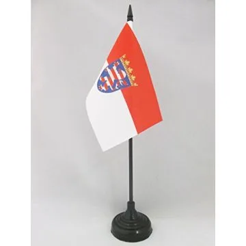 DRAPEAU DE TABLE HESSE 15x10cm - PETIT DRAPEAUX DE BUREAU HESSEN - LAND ALLEMAGNE 10 x 15 cm