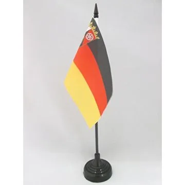 DRAPEAU DE TABLE RHÉNANIE-PALATINAT 15x10cm - PETIT DRAPEAUX DE BUREAU RHEINLAND-PFALZ - LAND ALLEMAGNE 10 x 15 cm
