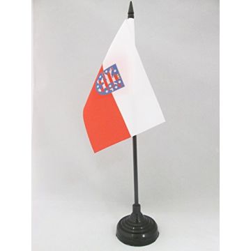 DRAPEAU DE TABLE THURINGE 15x10cm - PETIT DRAPEAUX DE BUREAU THÜRINGEN - LAND ALLEMAGNE 10 x 15 cm