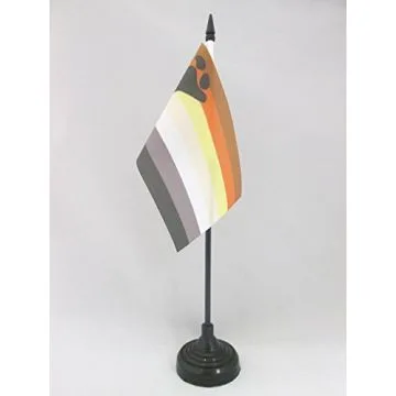 DRAPEAU DE TABLE ARC-EN-CIEL OURS 15x10cm - PETIT DRAPEAUX DE BUREAU GAY - RAINBOW - ARC EN CIEL 10 x 15 cm
