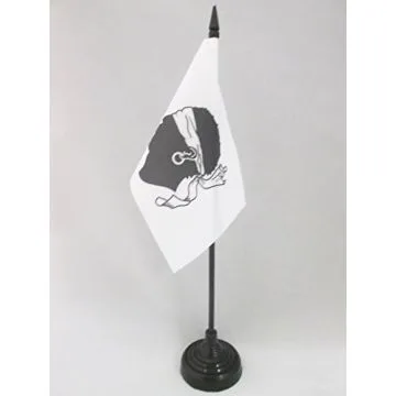 DRAPEAU DE TABLE CORSE 15x10cm - PETIT DRAPEAUX DE BUREAU PROVINCE CORSE 10 x 15 cm