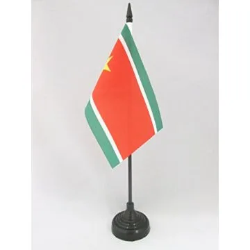 DRAPEAU DE TABLE GUADELOUPE INDÉPENDANT 15x10cm - PETIT DRAPEAUX DE BUREAU GUADELOUPÉEN INDÉPENDANTISTE 10 x 15 cm