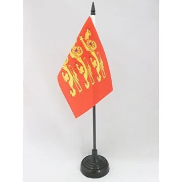 DRAPEAU DE TABLE HAUTE-NORMANDIE 15x10cm - PETIT DRAPEAUX DE BUREAU HAUT-NORMAND - FRANCE 10 x 15 cm