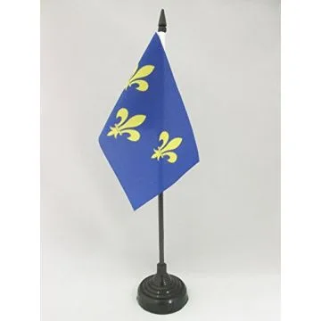 DRAPEAU DE TABLE ILE-DE-FRANCE 15x10cm - PETIT DRAPEAUX DE BUREAU FRANCILIEN - PROVINCE 10 x 15 cm