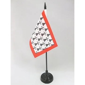 DRAPEAU DE TABLE LIMOUSIN 15x10cm - PETIT DRAPEAUX DE BUREAU PROVINCE DU LIMOUSIN 10 x 15 cm