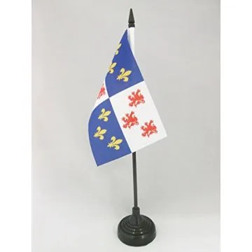 DRAPEAU DE TABLE PICARDIE 15x10cm - PETIT DRAPEAUX DE BUREAU PROVINCE PICARDE 10 x 15 cm