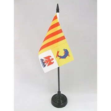 DRAPEAU DE TABLE PROVENCE-ALPES-CÔTE D\'AZUR 15x10cm - PETIT DRAPEAUX DE BUREAU PROVENÇAL - FRANCE 10 x 15 cm