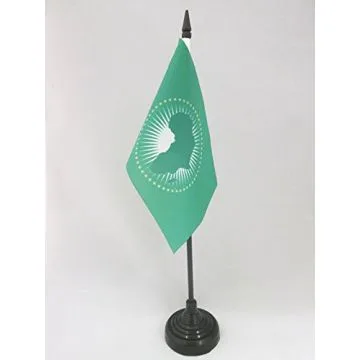 DRAPEAU DE TABLE UNION AFRICAINE 15x10cm - PETIT DRAPEAUX DE BUREAU AFRICAIN 10 x 15 cm
