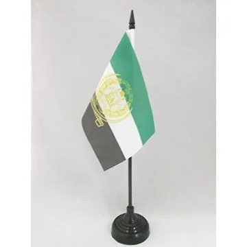 DRAPEAU DE TABLE AFGHANISTAN 2001-2002 15x10cm - PETIT DRAPEAUX DE BUREAU AFGHAN 10 x 15 cm