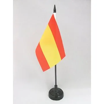 DRAPEAU DE TABLE ESPAGNE SANS ARMOIRIES 15x10cm - PETIT DRAPEAUX DE BUREAU ESPAGNOL 10 x 15 cm