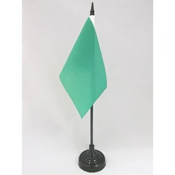 DRAPEAU DE TABLE LIBYE ANCIEN 15x10cm - PETIT DRAPEAUX DE BUREAU LIBYEN 10 x 15 cm