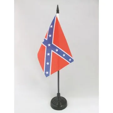 DRAPEAU DE TABLE SUDISTE 15x10cm - PETIT DRAPEAUX DE BUREAU REBEL - USA CONFÉDÉRÉ 10 x 15 cm