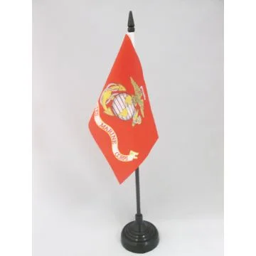 DRAPEAU DE TABLE USA MARINES ANCIEN 15x10cm - PETIT DRAPEAUX DE BUREAU AMÉRICAIN ? ARMÉE ETATS-UNIS 10 x 15 cm