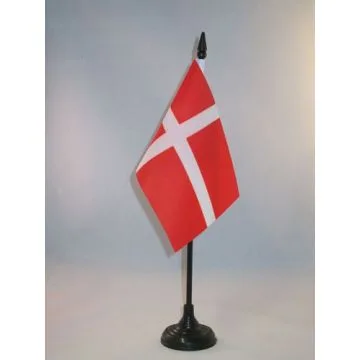 DRAPEAU DE TABLE DANEMARK 15x10cm - PETIT DRAPEAUX DE BUREAU DANOIS 10 x 15 cm