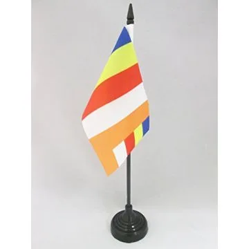 DRAPEAU DE TABLE BOUDDHISTE 15x10cm - PETIT DRAPEAUX DE BUREAU BOUDDHISTE - TIBET 10 x 15 cm