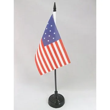 DRAPEAU DE TABLE USA 15 ÉTOILES 15x10cm - PETIT DRAPEAUX DE BUREAU AMÉRICAIN - ETATS-UNIS 10 x 15 cm