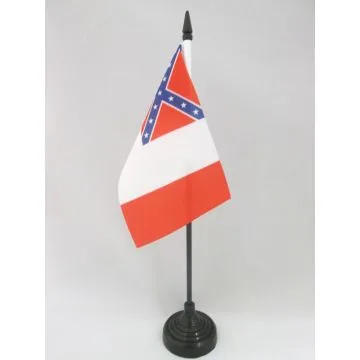 DRAPEAU DE TABLE ÉTATS CONFÉDÉRÉS D\'AMÉRIQUE 1865 15x10cm - PETIT DRAPEAUX DE BUREAU REBEL - USA CONFÉDÉRÉ 10 x 15 cm