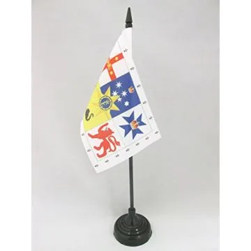 DRAPEAU DE TABLE AUSTRALIE ROYAL 15x10cm - PETIT DRAPEAUX DE BUREAU AUSTRALIEN 10 x 15 cm