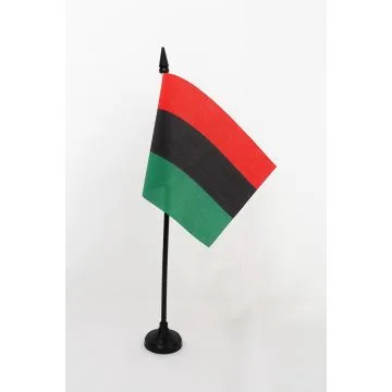 DRAPEAU DE TABLE AFRO-AMÉRICAIN 15x10cm - PETIT DRAPEAUX DE BUREAU AFRICAIN - AMÉRICAIN 10 x 15 cm
