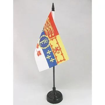 DRAPEAU DE TABLE CANADA ROYAL 15x10cm - PETIT DRAPEAUX DE BUREAU CANADIEN 10 x 15 cm